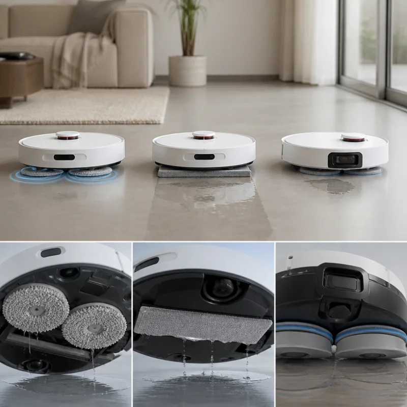 So sánh các cơ chế lau trên robot hút bụi Dreame