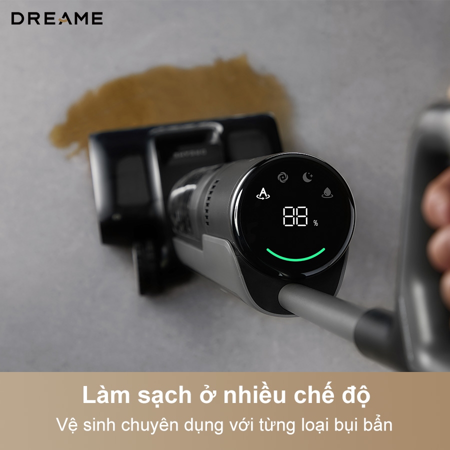 Màn hình hiển thị và lựa chọn chế độ làm sạch