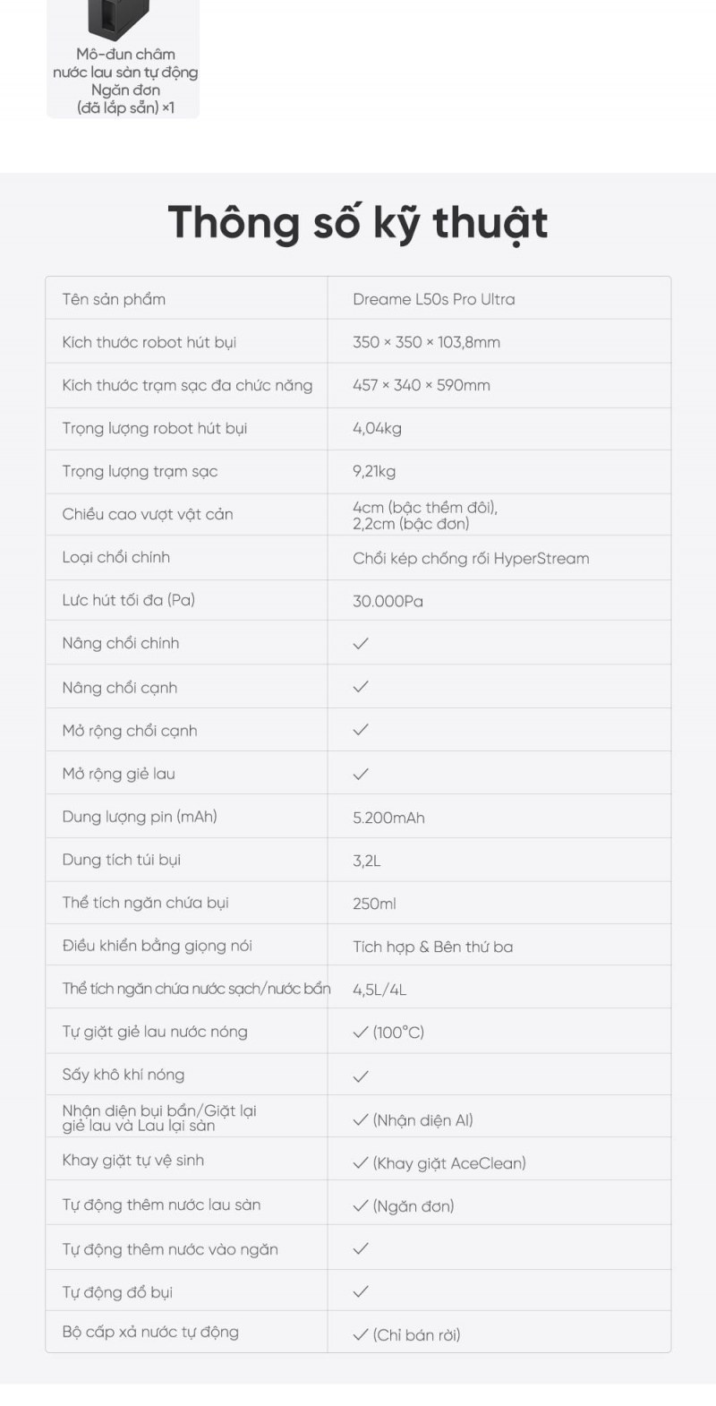 Dreame L50s Pro Ultra - ảnh nội dung 14
