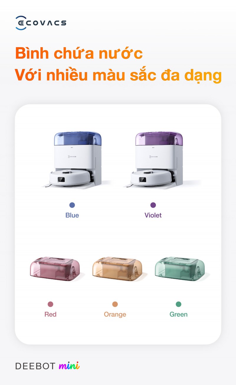 B&igrave;nh chứa nước đa dạng m&agrave;u sắc ph&ugrave; hợp với kh&ocirc;ng gian nội thất