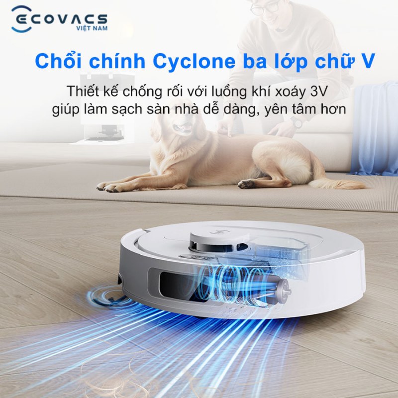 Robot h&uacute;t bụi Ecovacs T30C 2026 m&agrave;u trắng