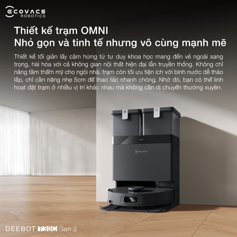 Trạm sạc OMNI đa năng với chức năng tự động tiện lợi.