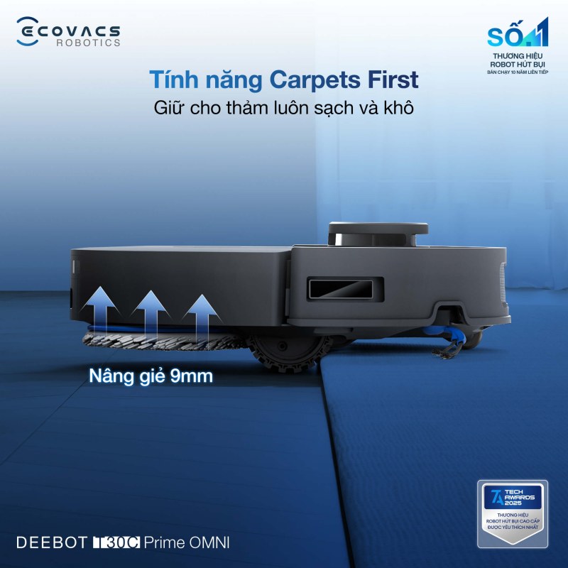 T&iacute;nh năng Carpets First n&acirc;ng giẻ lau 9mm
