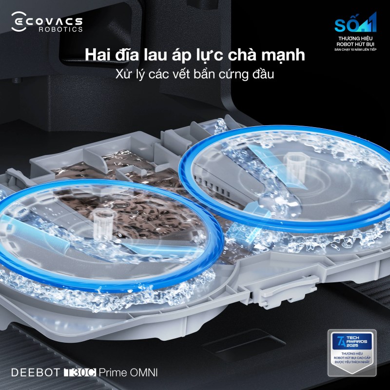 Hai đĩa lau &aacute;p lực mạnh xử l&yacute; vết bẩn cứng đầu