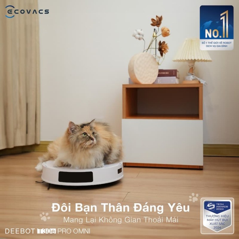 Robot th&acirc;n thiện, mang lại kh&ocirc;ng gian sống thoải m&aacute;i.