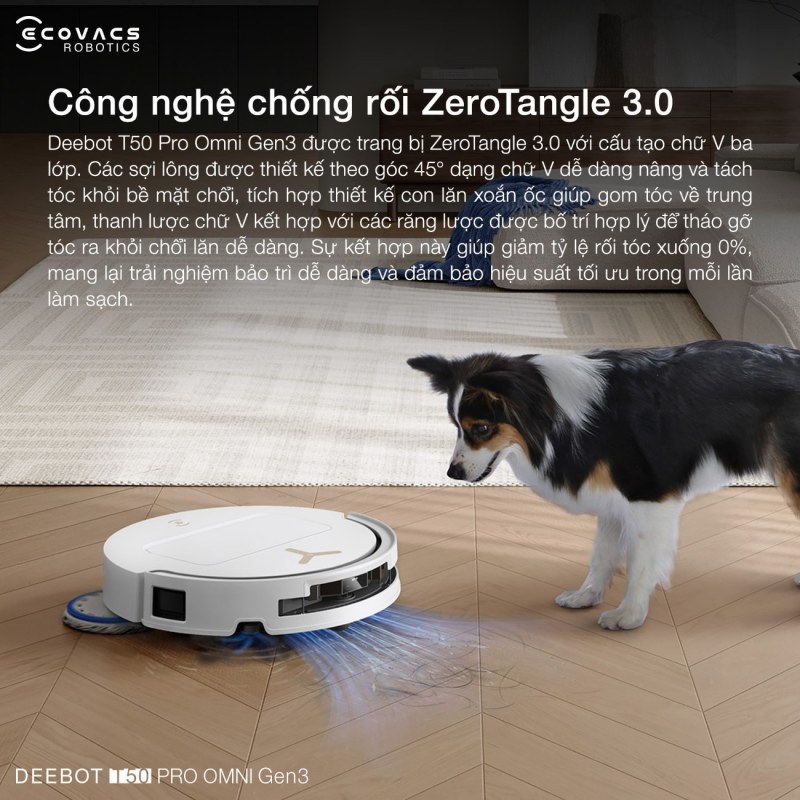 Công nghệ chống rối ZeroTangle 3.0 và chổi chính Triple-V