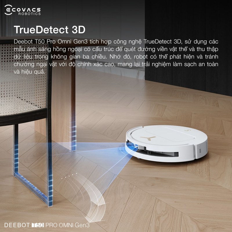 Công nghệ TrueDetect 3D giúp phát hiện và tránh vật cản hiệu quả