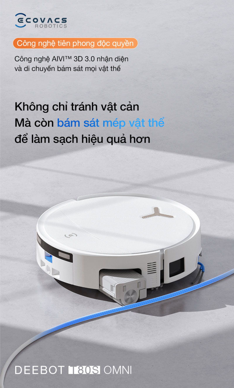 C&ocirc;ng nghệ AIVI 3D 3.0 gi&uacute;p tr&aacute;nh vật cản v&agrave; b&aacute;m s&aacute;t m&eacute;p vật thể