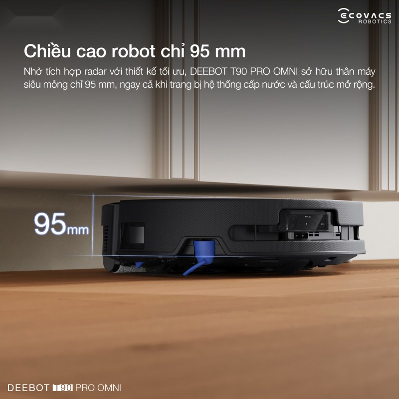 Chiều cao robot chỉ 95 mm si&ecirc;u mỏng