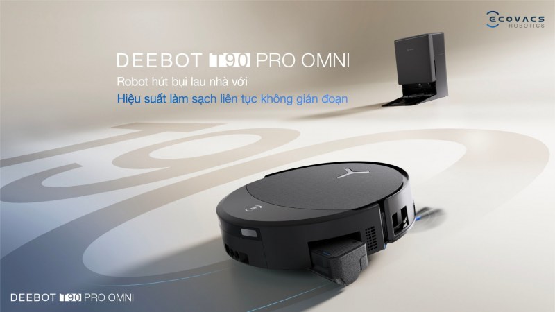 Robot h&uacute;t bụi lau nh&agrave; đa năng Ecovacs T90 Pro Omni