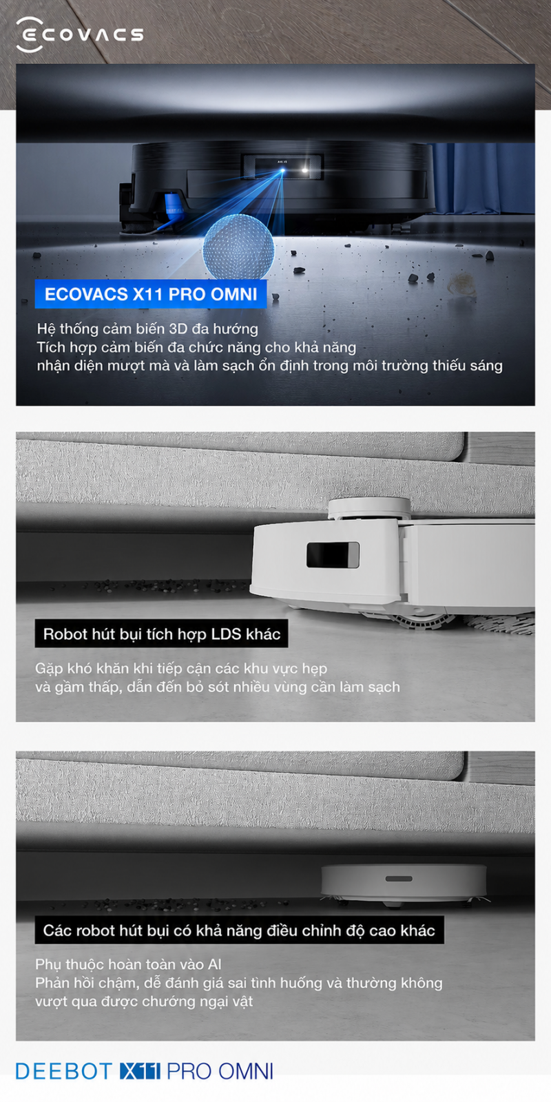 Cảm biến 3D đa hướng, nhận diện vật thể ch&iacute;nh x&aacute;c