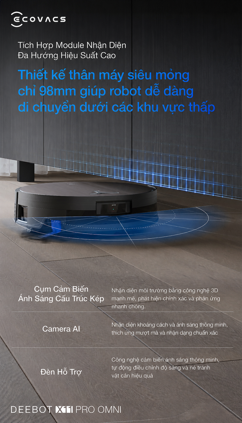 Thiết kế mỏng, cảm biến v&agrave; camera AI hiện đại