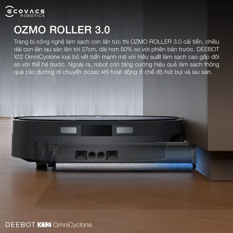 C&ocirc;ng nghệ lau OZMO ROLLER 3.0 cải tiến với con lăn lau d&agrave;i