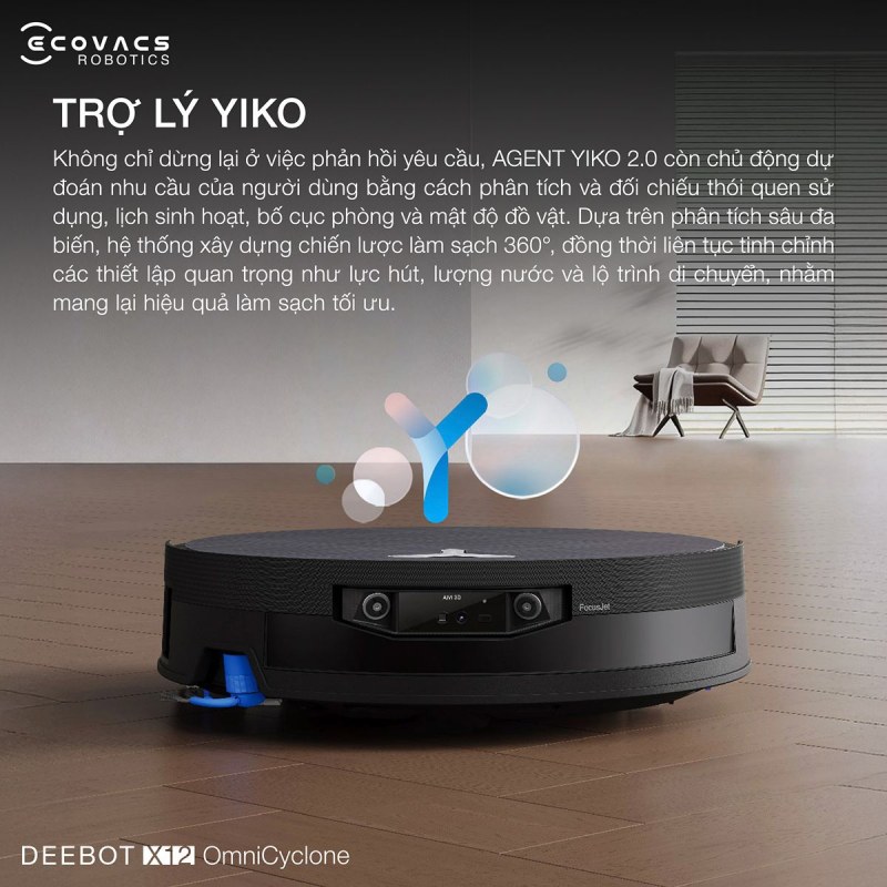 Trợ l&yacute; YIKO 2.0 th&ocirc;ng minh tối ưu lịch l&agrave;m sạch