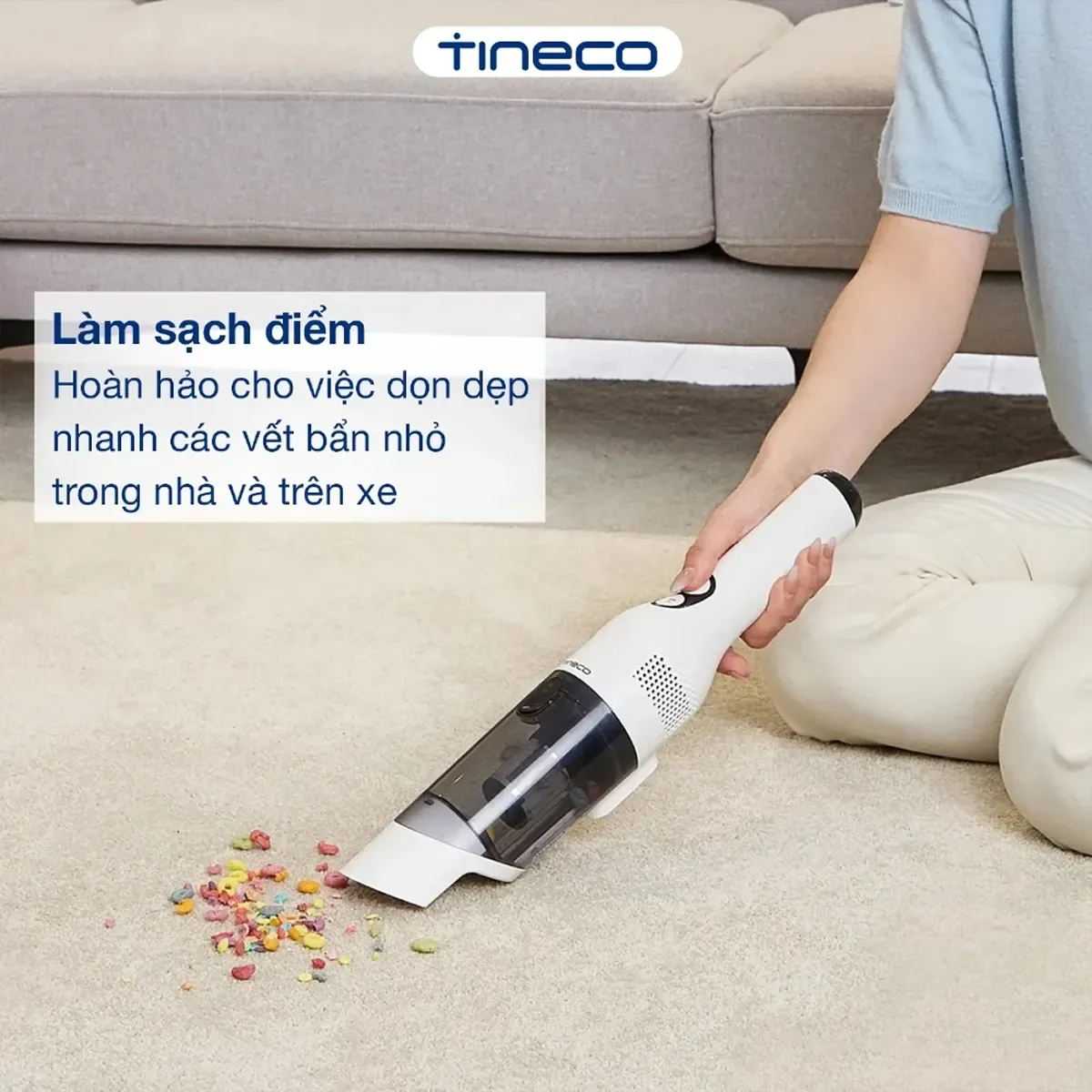 Làm sạch điểm các vết bẩn nhỏ trong nhà và trên xe