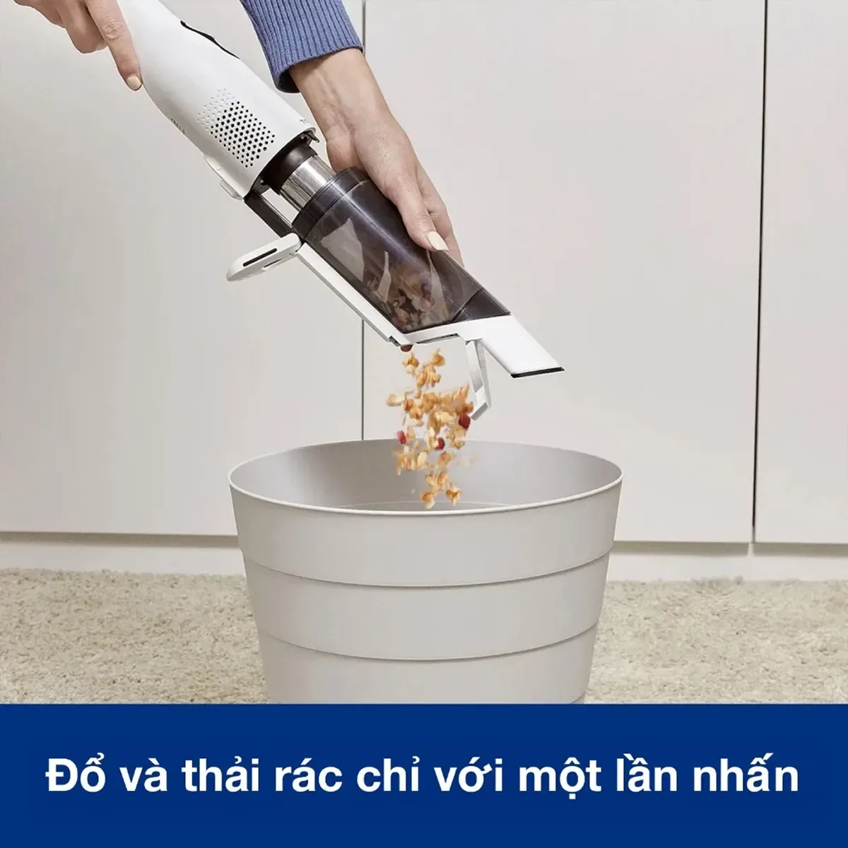 Hộp chứa bụi tiện lợi, đổ rác nhanh chóng