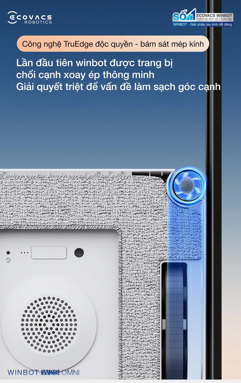 Chổi cạnh xoay &eacute;p th&ocirc;ng minh l&agrave;m sạch g&oacute;c cạnh