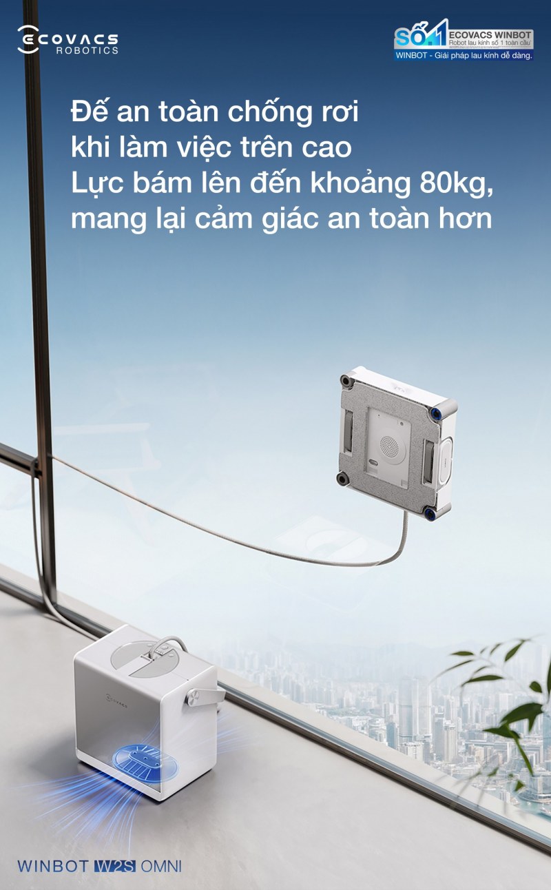 Lực b&aacute;m mạnh gi&uacute;p robot an to&agrave;n khi l&agrave;m việc tr&ecirc;n cao