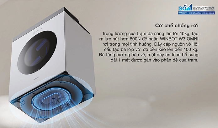 Cơ chế chống rơi v&agrave; d&acirc;y an to&agrave;n bảo vệ robot khi vận h&agrave;nh