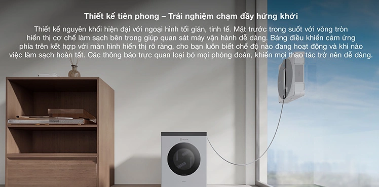Thiết kế tinh tế, hiện đại của robot lau k&iacute;nh Ecovacs W3 Omni