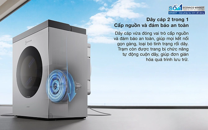 Robot Lau k&iacute;nh Ecovacs W3 Omni