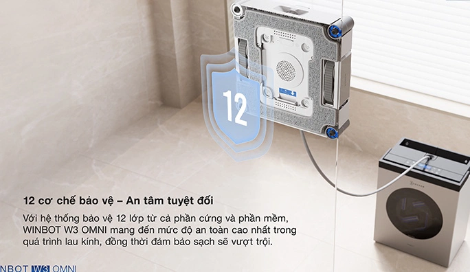 Hệ thống bảo vệ 12 lớp đảm bảo an to&agrave;n tối đa cho robot