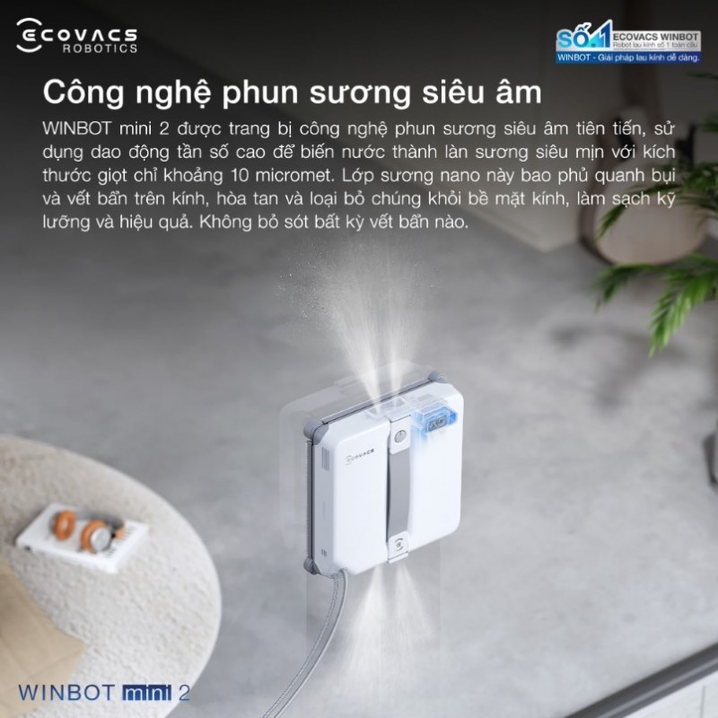 C&ocirc;ng nghệ phun sương si&ecirc;u &acirc;m l&agrave;m sạch k&iacute;nh kỹ lưỡng