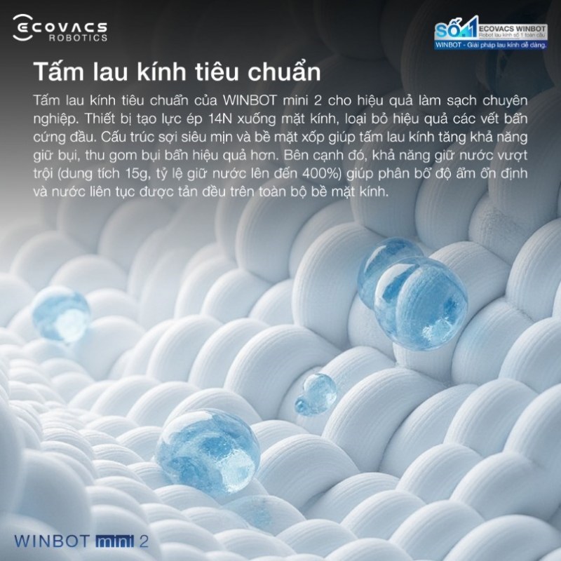 Tấm lau k&iacute;nh ti&ecirc;u chuẩn giữ bụi v&agrave; nước hiệu quả