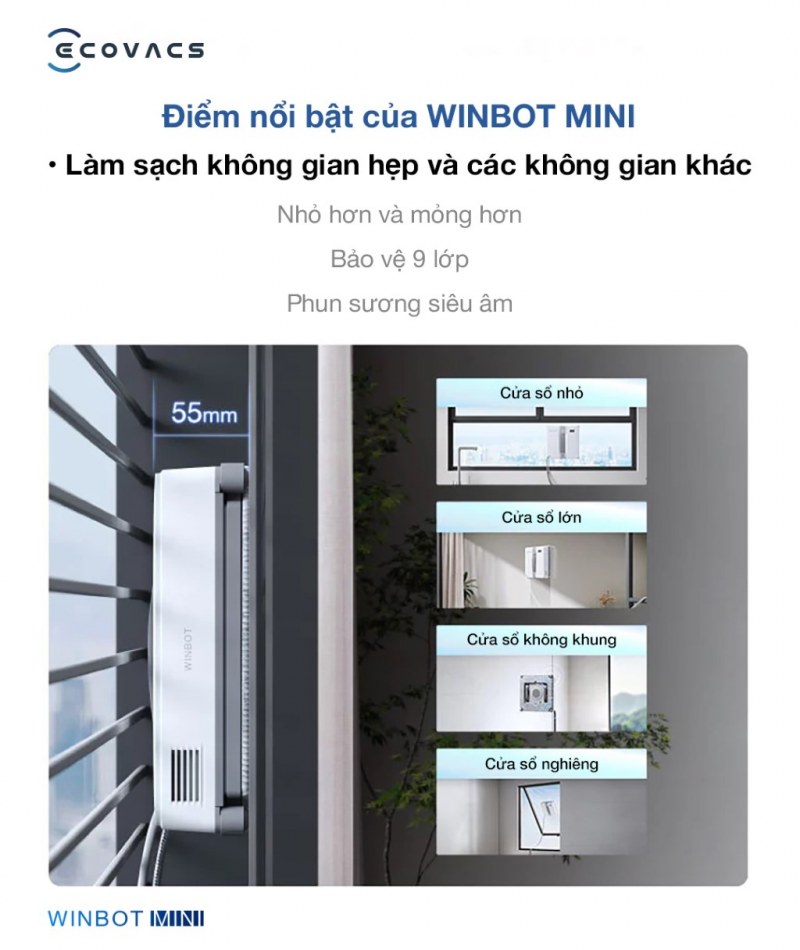 Điểm nổi bật của Winbot Mini với nhiều t&iacute;nh năng ưu việt