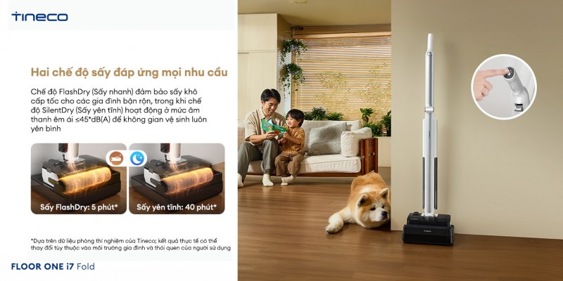Hai chế độ sấy đáp ứng nhu cầu sử dụng đa dạng.