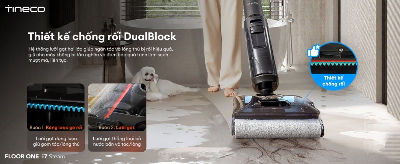 Thiết kế chống rối DualBlock giữ m&aacute;y hoạt động mượt m&agrave;, kh&ocirc;ng bị tắc nghẽn