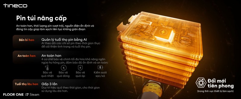Pin n&acirc;ng cấp với quản l&yacute; AI gi&uacute;p pin bền v&agrave; an to&agrave;n