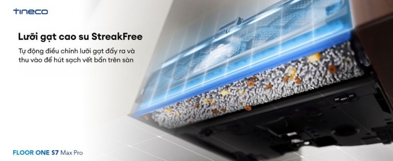 Lưỡi gạt cao su StreakFree hút sạch vết bẩn trên sàn