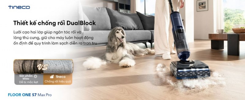 Con lăn DualBlock chống rối tóc và sợi vải hiệu quả