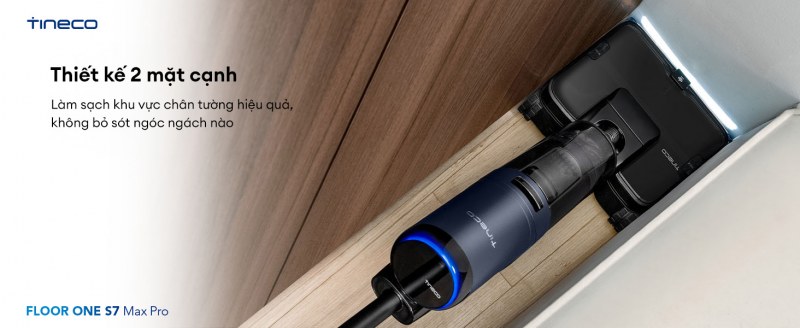Thiết kế 2 mặt cạnh giúp làm sạch chân tường kỹ lưỡng