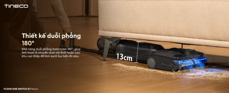 Thiết kế 3 mặt cạnh gi&uacute;p l&agrave;m sạch kỹ c&aacute;c g&oacute;c tường