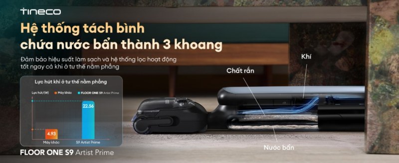 B&igrave;nh chứa nước bẩn chia 3 khoang hiệu quả