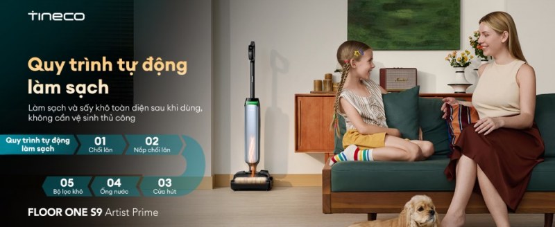 Quy tr&igrave;nh tự động l&agrave;m sạch v&agrave; sấy kh&ocirc; tiện lợi