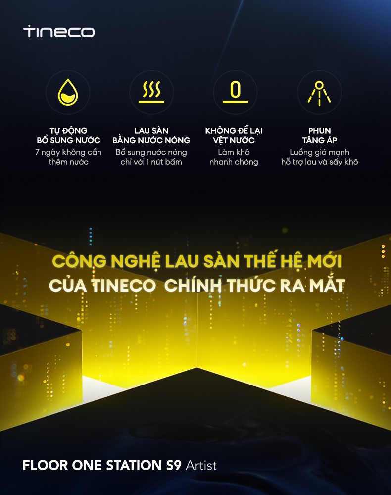 C&ocirc;ng nghệ lau s&agrave;n thế hệ mới của Tineco Station S9 Artist
