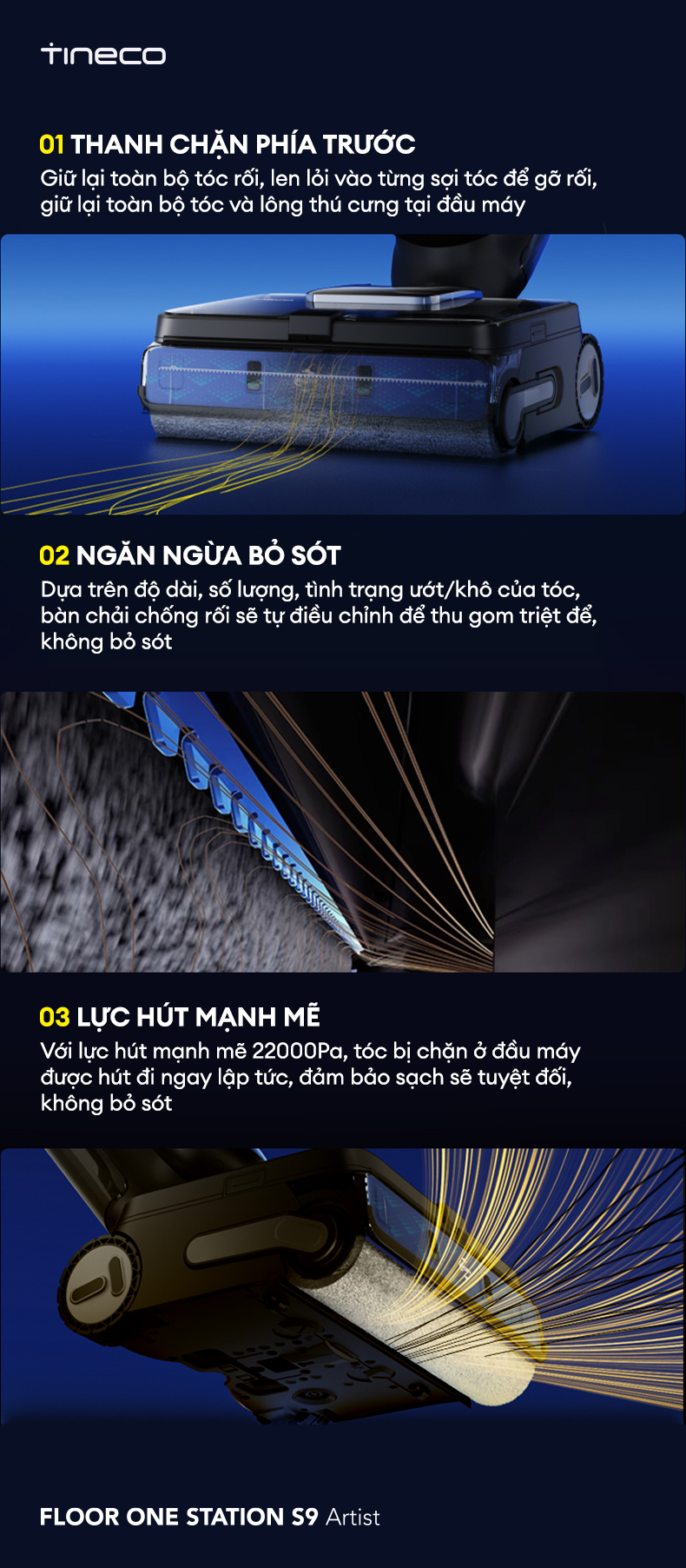 Thiết kế ngăn ngừa bỏ s&oacute;t v&agrave; lực h&uacute;t mạnh mẽ